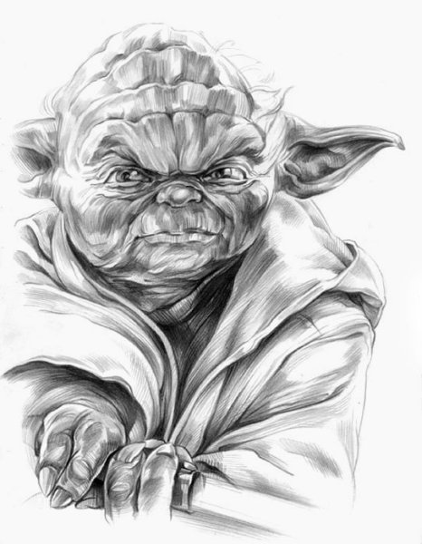 Мастер йода карандашом