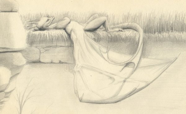 Обрыв карандашом