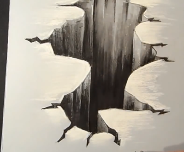 Обрыв нарисованный