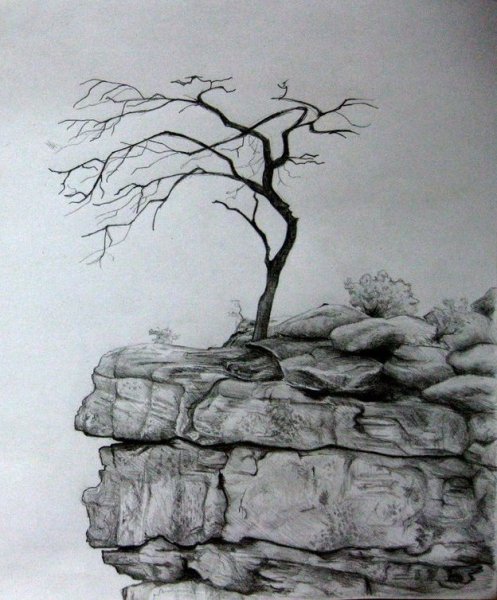 Обрыв карандашом