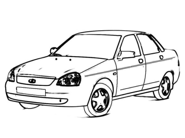 Раскраска Лада Приора