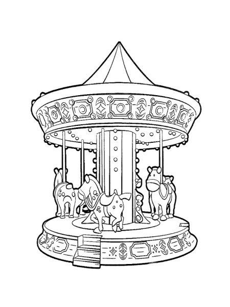 Раскраски качели карусели