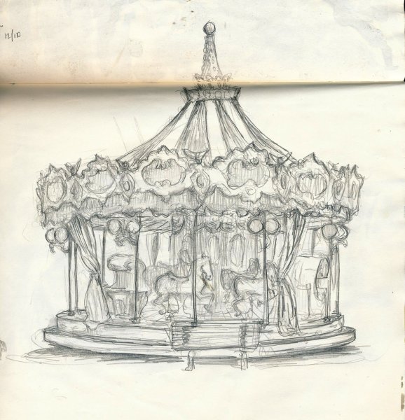 Карусель раскраска