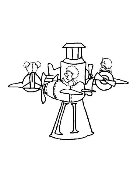 Карусель раскраска