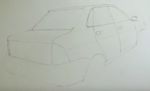 Лада Приора спереди раскраска