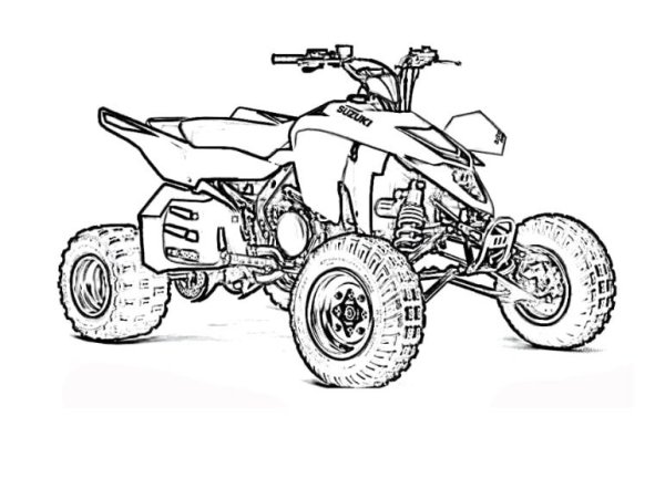 Квадроцикл спереди вектор