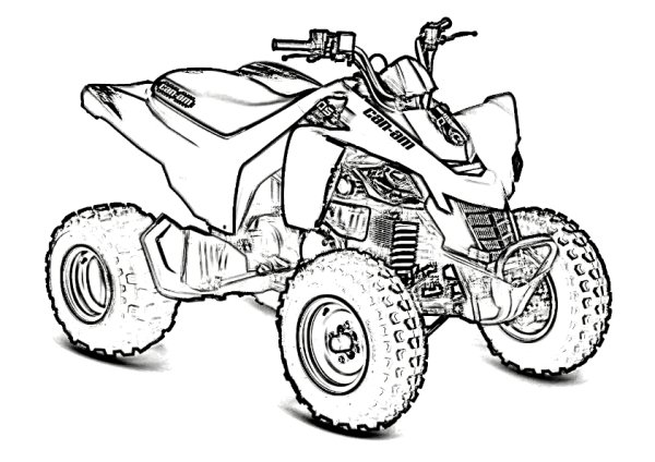 Квадроцикл стелс раскраска