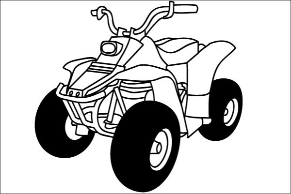 Квадроцикл спереди вектор