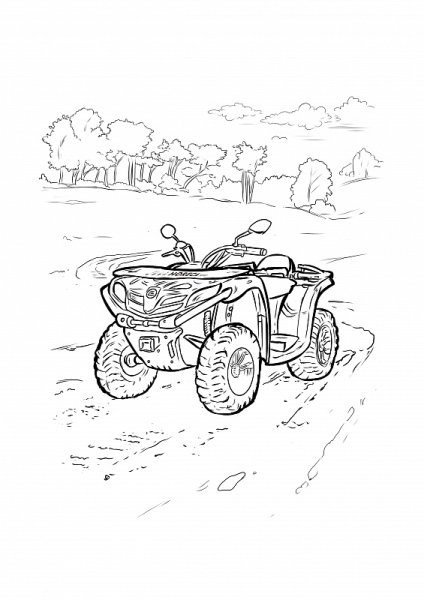 Квадроцикл стелс раскраска