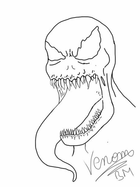 Веном карандашом легко