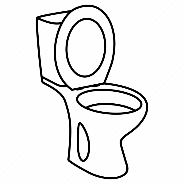 Унитаз вид спереди Автокад