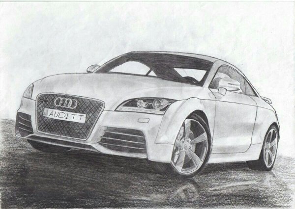 Ауди а5 карандашом