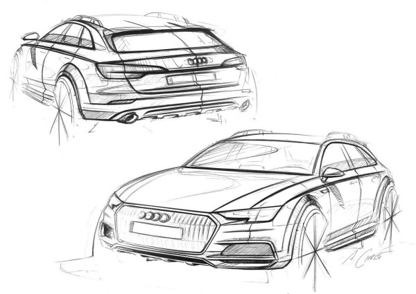 Audi a4 Allroad рисунок