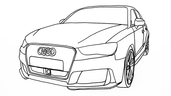 Раскраска Audi rs6
