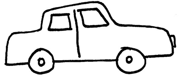 Плохо нарисованная машинка