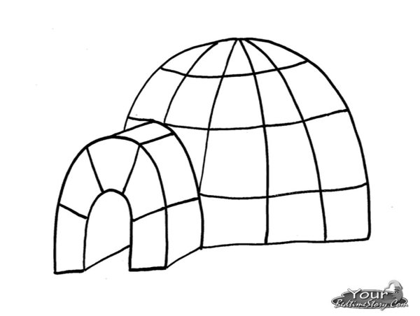 Иглу раскраска