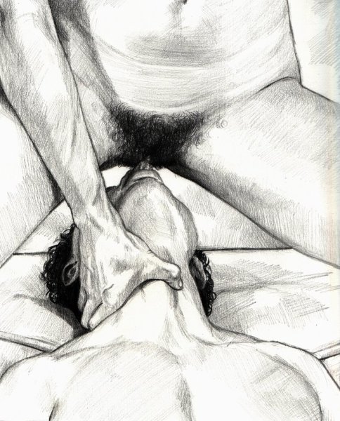 Кунилингус рисунок карандашом
