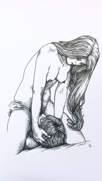 Оргазм эскиз карандашом