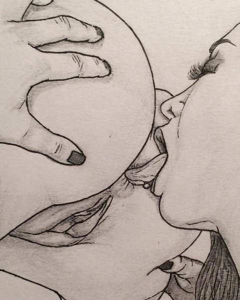 Нарисованная карандашом ануслинг