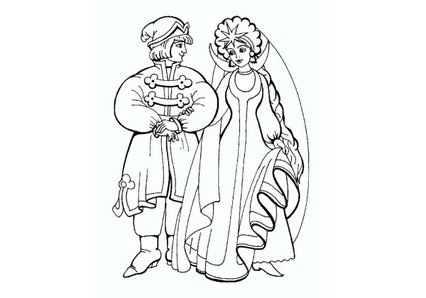 Сказка о царе Салтане раскраска для детей