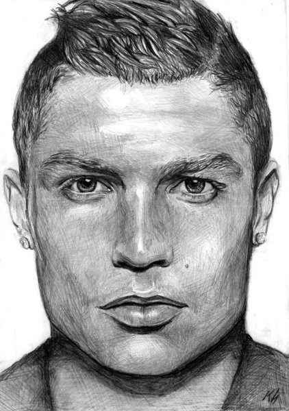 Нарисовать Криштиану Роналду в реале