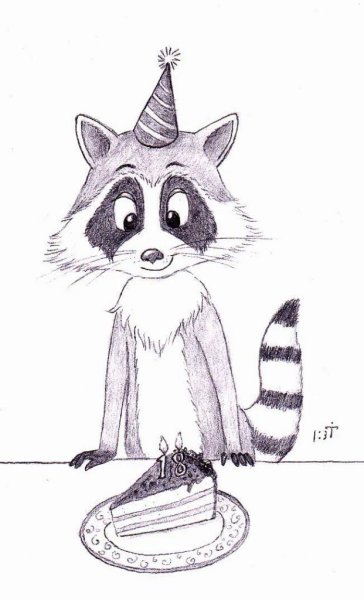 Енотик карандашом