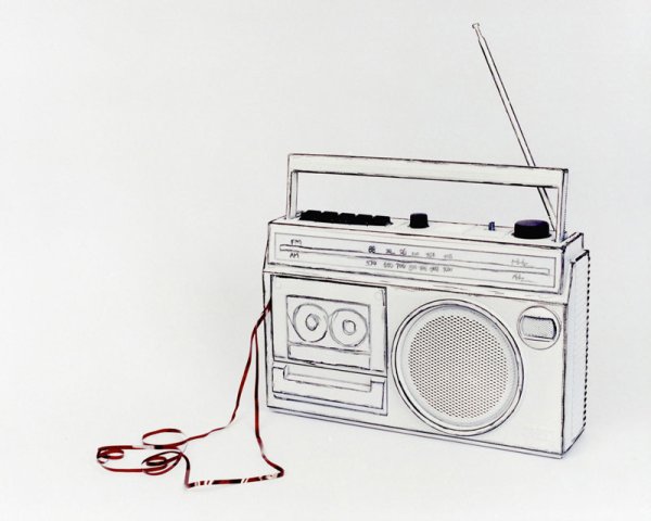 Рисование магнитофон