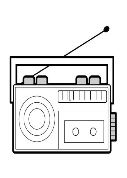 Магнитофон раскраска для детей