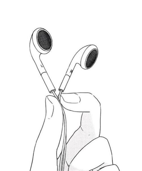 Наушники рисунок для срисовки