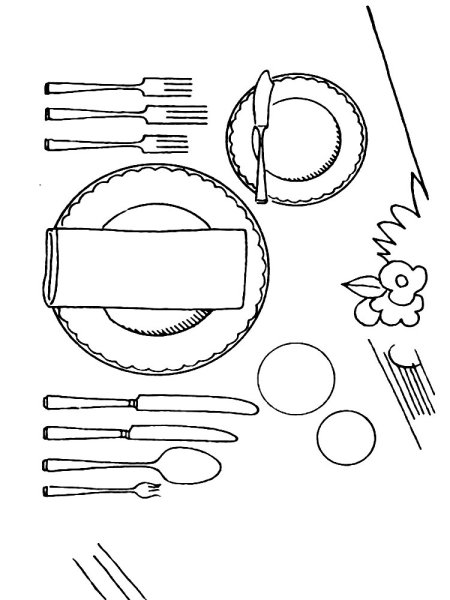 Макет сервировки стола