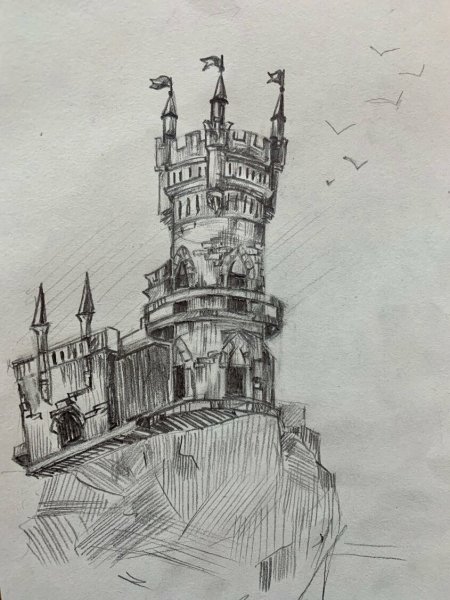 Ласточкино гнездо Графика