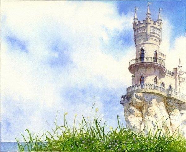 Ласточкино гнездо Крым вектор