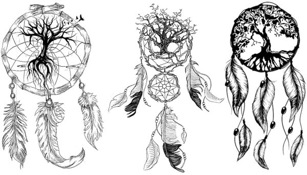 Ловец снов трафарет