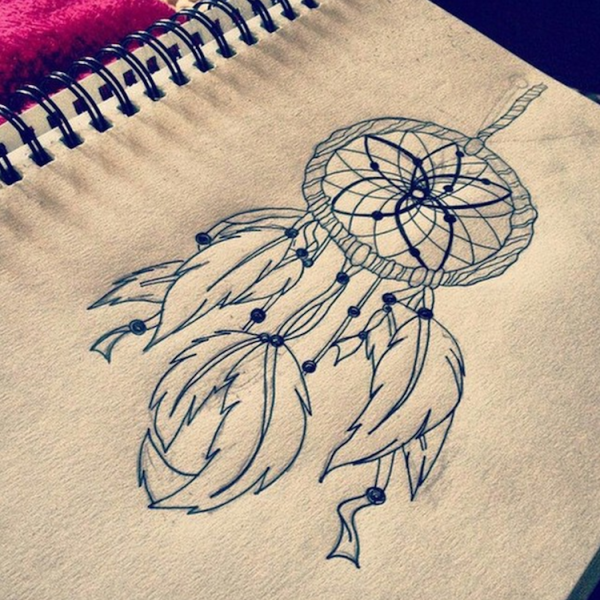 Ловец снов карандашом