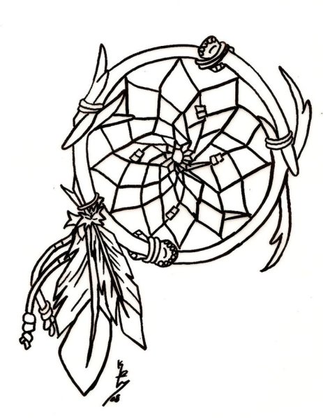 Ловец снов карандашом