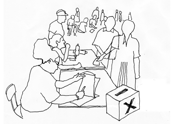 Рисунок на тему выборы легкий