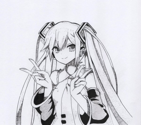 Раскраски аниме Хатсуне Мику