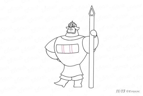 Илья Муромец портрет рисунок