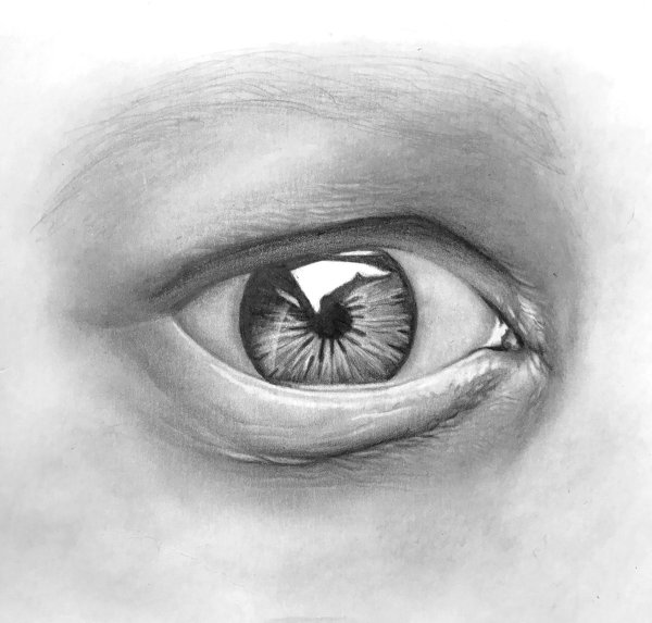 Женские глаза карандашом