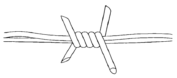 Колючая проволока для срисовки