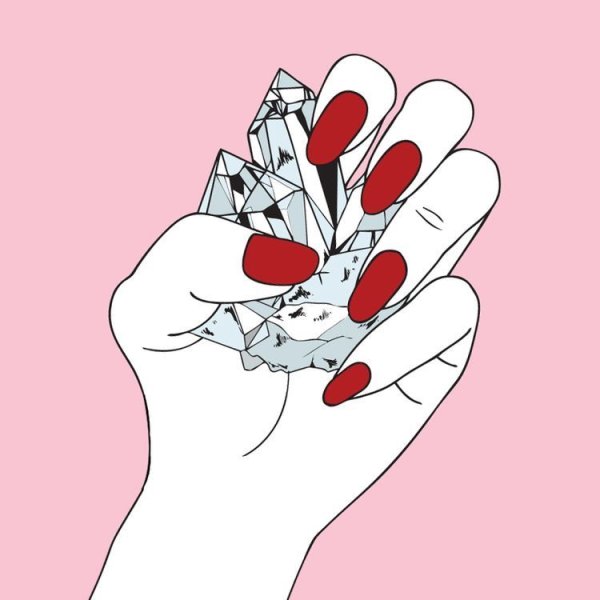 Нарисованные руки с маникюром