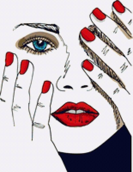 Нарисованная рука с ногтями