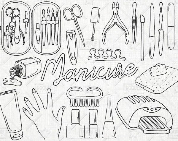 Инструменты для ногтей вектор