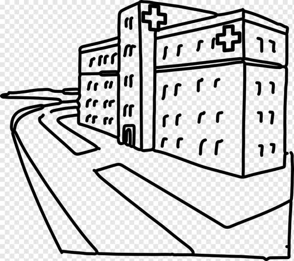 Раскраска больница здание