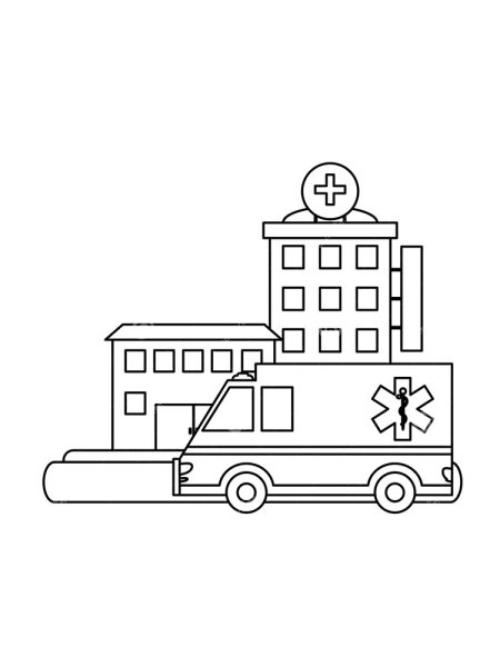 Больница рисунок