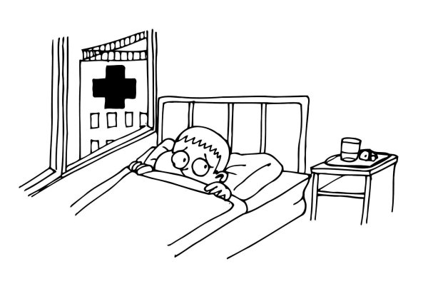 Больница раскраска для детей