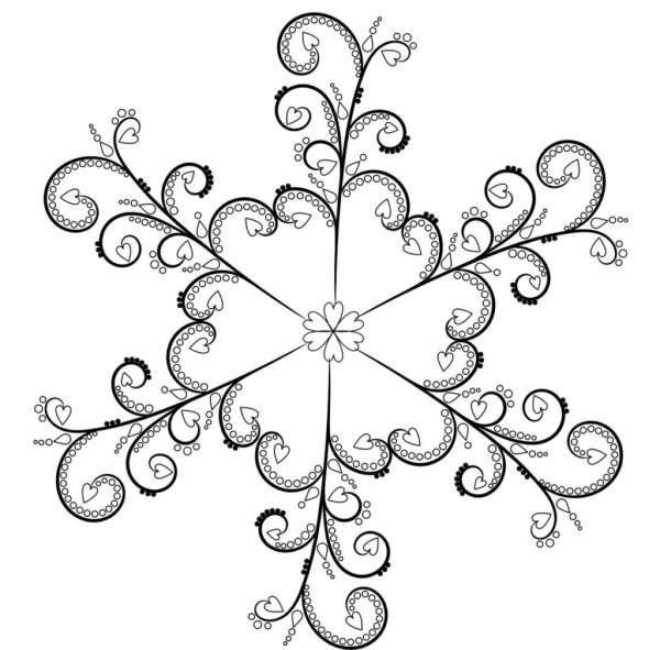 Снежинки чб