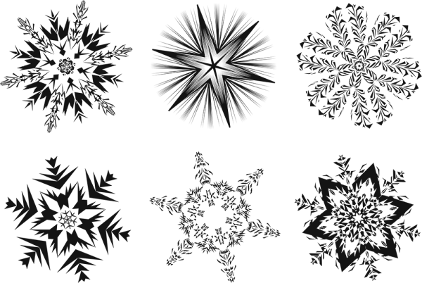 Снежинка рисунок карандашом