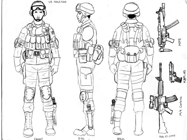 Спецназ. Раскраска