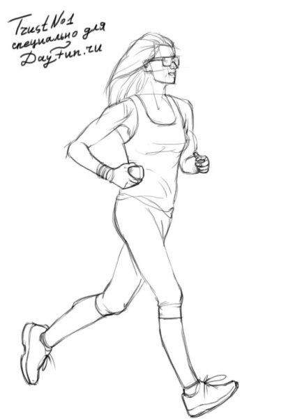 Рисунок человек в двидени